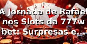 A Jornada de Rafael nos Slots da 777w bet: Surpresas e Bônus Incríveis 🎰